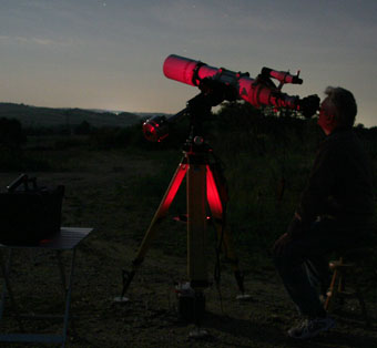 Beobachtung der partiellen Mondfinsternis am 16. August 2008 bei Affalterbach